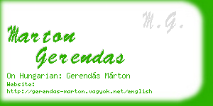 marton gerendas business card
