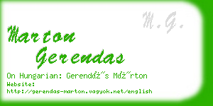 marton gerendas business card